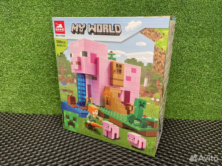 Конструктор маинкрафт дом свинья My World
