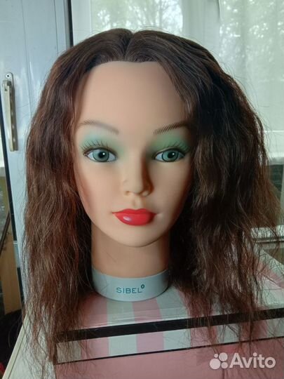 Голова манекен Sibel с натуральными волосами