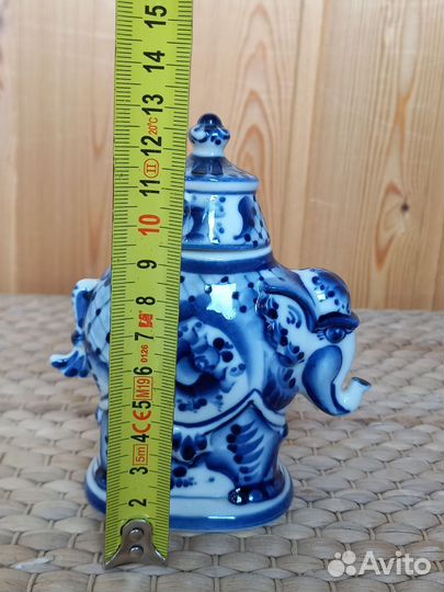 Гжель авторская. Чайница. СССР