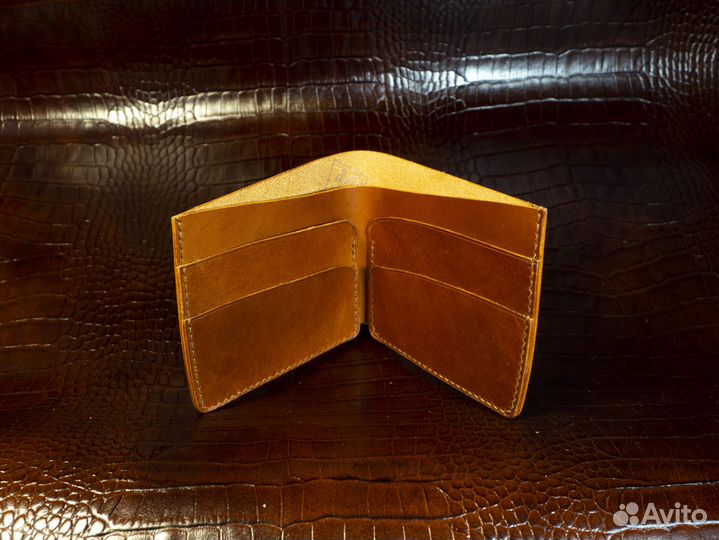Кошелек мужской кожаный ручной работы