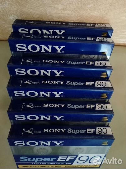 Аудиокассеты sony ef90 6шт