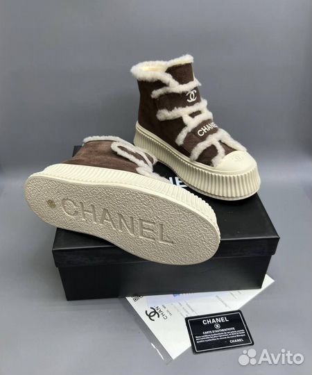 Кроссовки Кеды Chanel на меху зима Размер 36-40