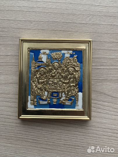 Икона медная Святая Троица копия