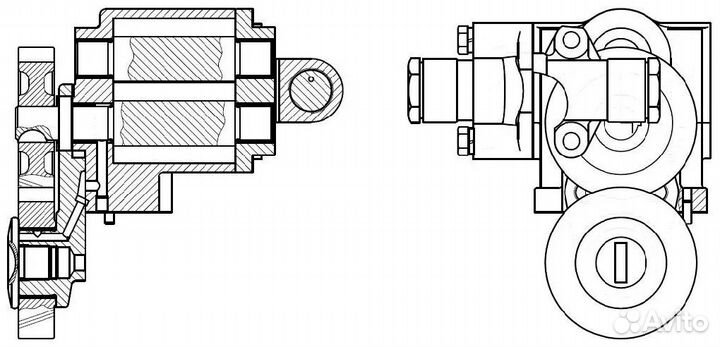 Насос масляный маз урал для ямз 236, 238 luzar