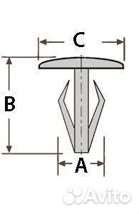 Крепёж автомобильный, пистон, клипса Acura, Honda
