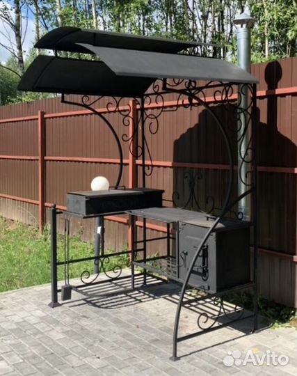 Мангал в стиле лофт