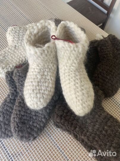 Теплые носки из шерсти (чуни)