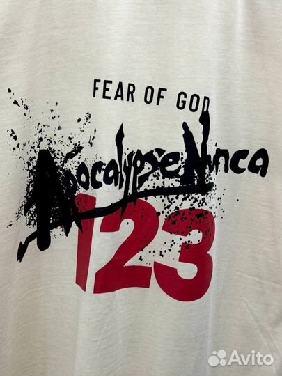 Футболка essentials fear of god оверсайз