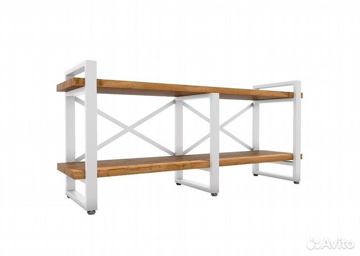 Тумба под тв Айсберг Лофт 120 белый/дуб крафт таба