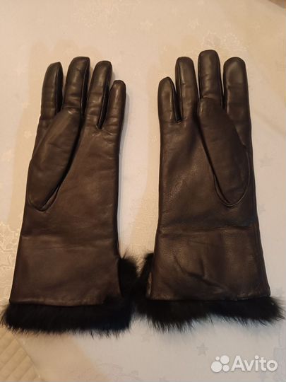 Перчатки женские кожаные 7