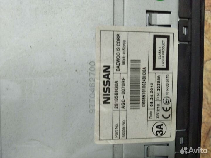 Продам автомагнитолу на Кашкай 1 рестайлинг