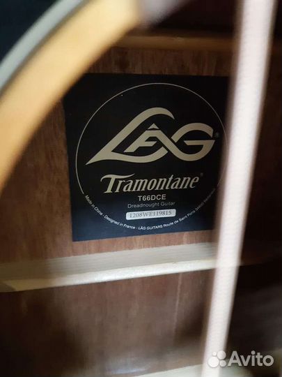 Электроакустическая гитара lag tramontane T66DCE