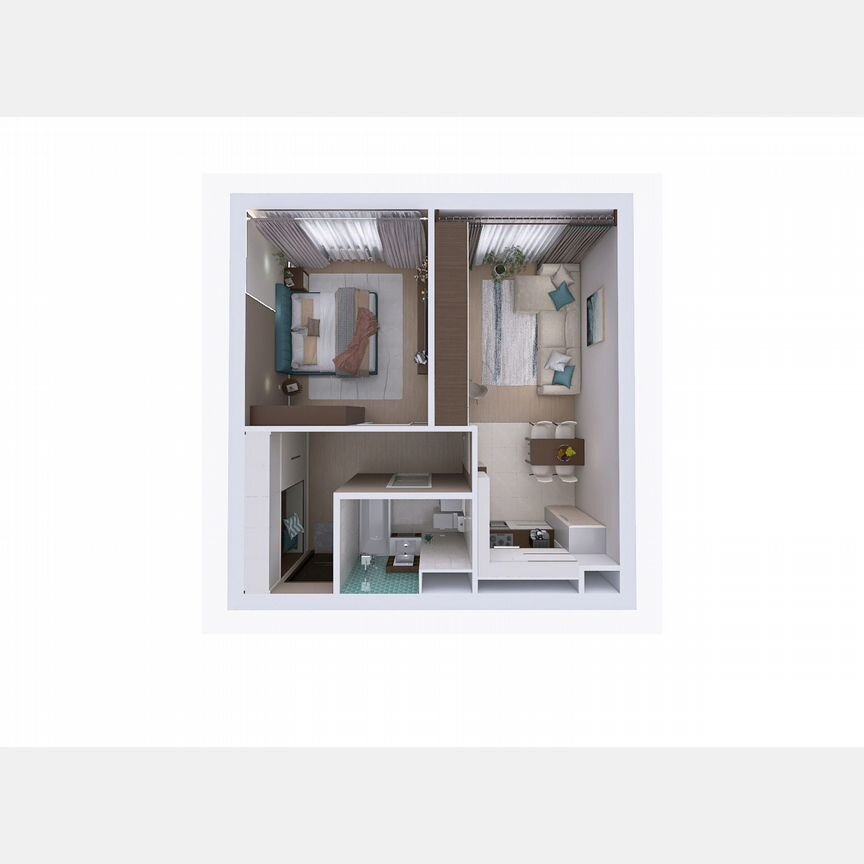 1-к. квартира, 44,8 м², 5/5 эт.