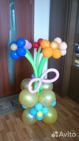 Цветы из воздушных шариков