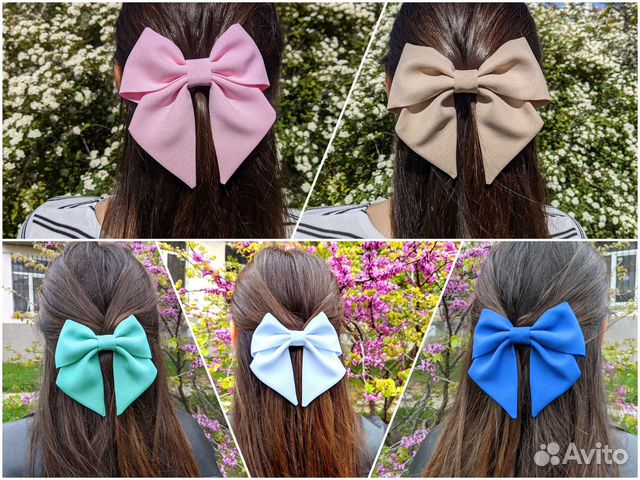 Банты на заколке ручной работы