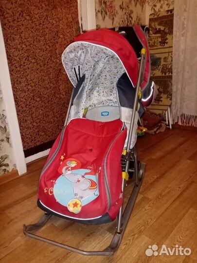 Детские санки коляска