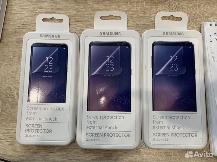Пленки защитные Samsung A3, A5, S8, S8+ оригинал