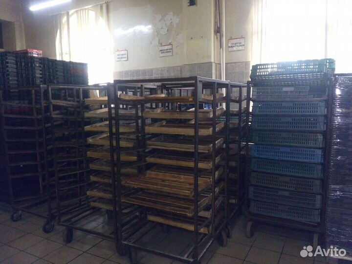 Вагонетки для хлебных лотков (90шт)