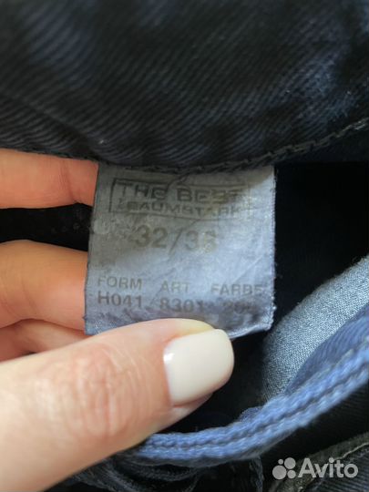 Джинсы женские прямые 46 синие