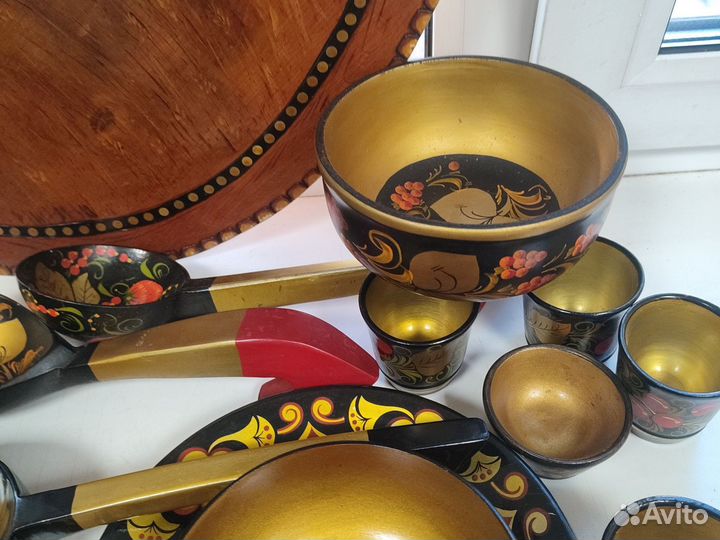 Посуда расписная из дерева СССР