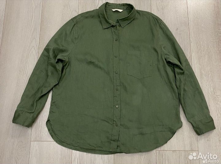 Рубашка льняная h&m. Размер 46-48-50