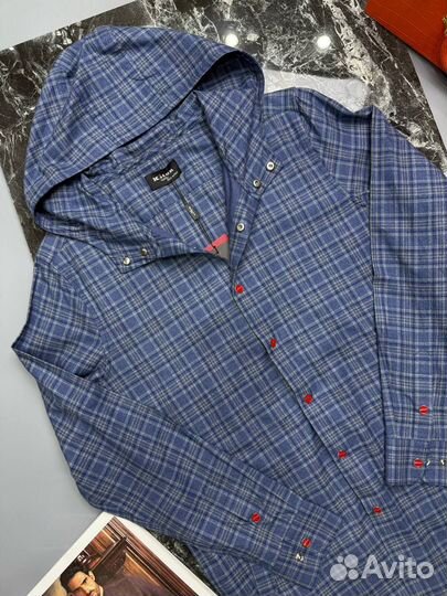 Рубашка мужская Kiton с капюшоном