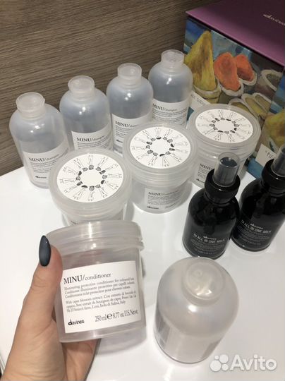 Пустые банки davines minu oi