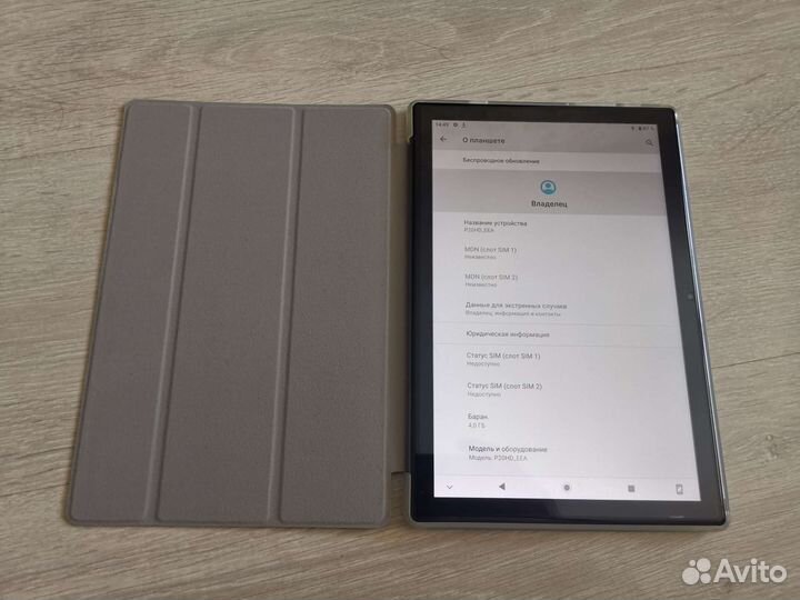 Планшет 4/64, lte 4g, с сим и чехлом