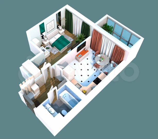 1-к. квартира, 43 м², 6/18 эт.
