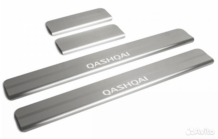 Накладки порогов rival (4 шт.) Nissan Qashqai 2