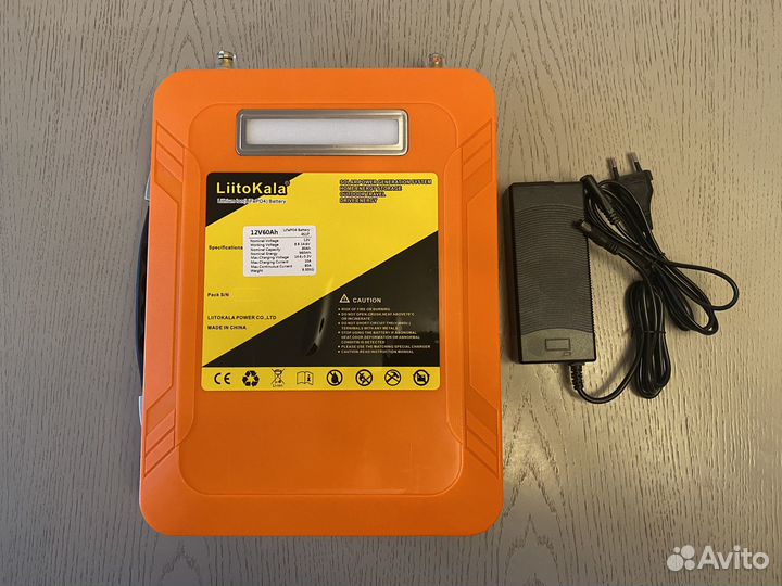 Аккумулятор lifepo4 12В 60Ач USB + зарядка 5A