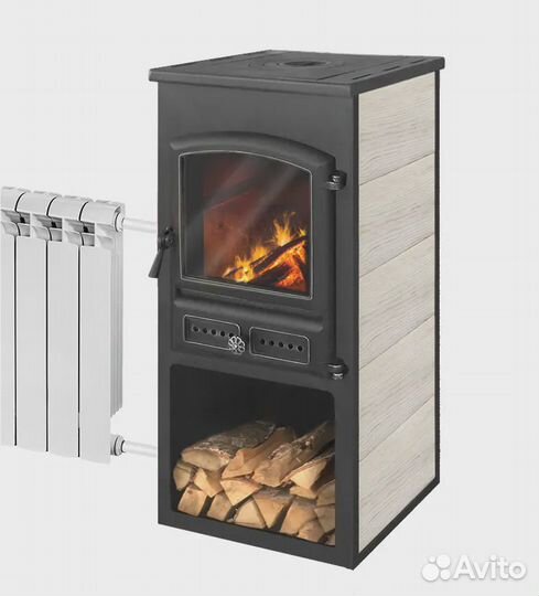 Камин бкд с плитой и т/о Бежевый 115мм