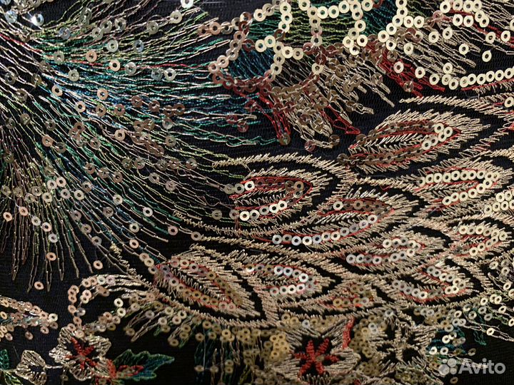 Сумка женская с пайетками и шитьём