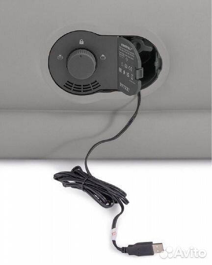 Надувная кровать 99х191х30см,от USB,Intex 64112