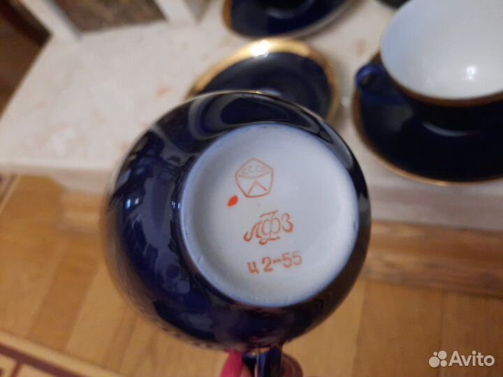 Чайная пара (лфз, кобальт)