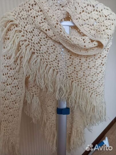 Шали с бахромой ручной работы 100 шерсть