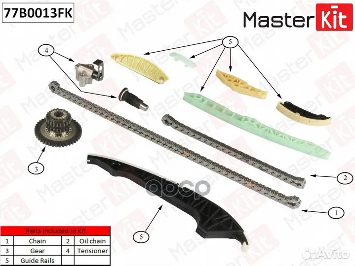 77B0013FK Комплект цепи грм Audi A3/A4/A5,Vol