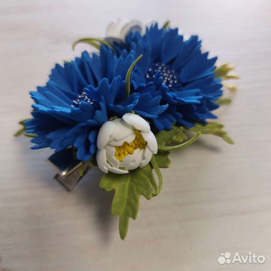 Васильки на зажиме