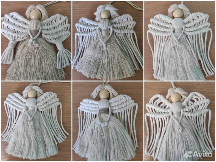 Ангелочки макраме оберег, декор, подарок