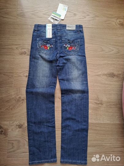 Джинсы для девочки 128 новые nano