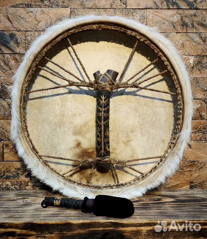 Шаманский бубен, 45см, белый купить в Благовещенске | Хобби и отдых | Авито