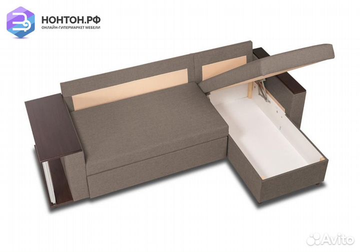 Диван угловой дельфин Форест бежевый