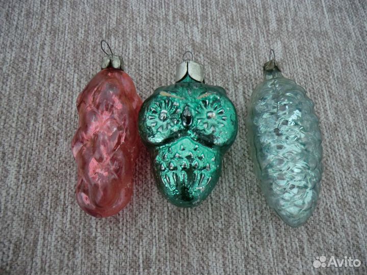 Елочные игрушки СССР 3 шт