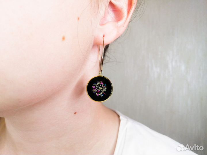 Золотые серьги кольца