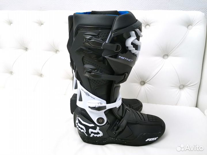 Мотоботы кроссовые Fox Instinct Boot Black/White