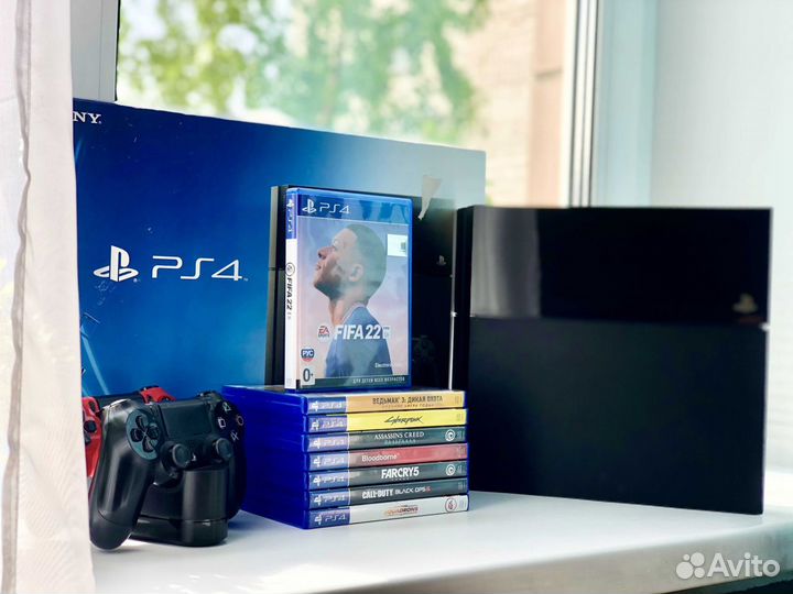 Sony Playstation 4 + 100 топовых игр I Идеал