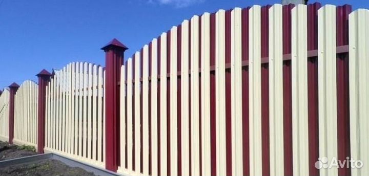 Забор из евроштакетника цена за метр качественно