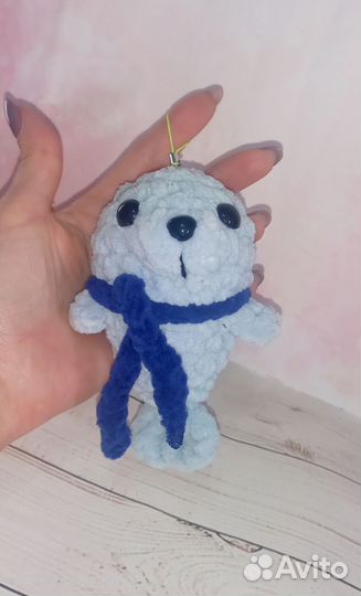 Вязанаяигрушка ручной работы Нерпа