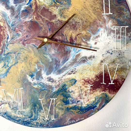 Часы настенные ручная работа диаметр 40 см