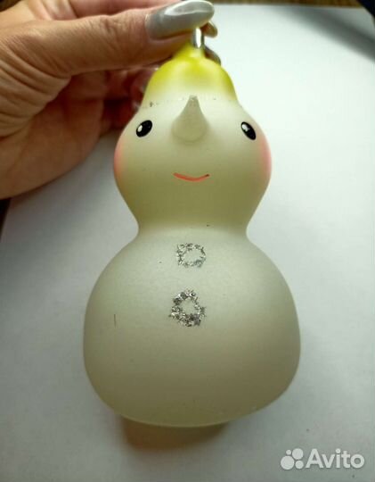 Фонарик,груша, орех, снеговик Ёлочные игрушки СССР